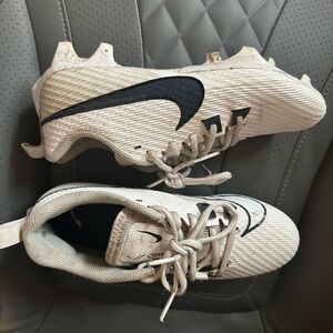 Nike White and Black Sports Cleats